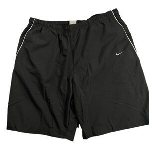 Vtg NIKE Swim Shorts Trunks XL Mens Black Swoosh Mesh Lined Swimming Summer